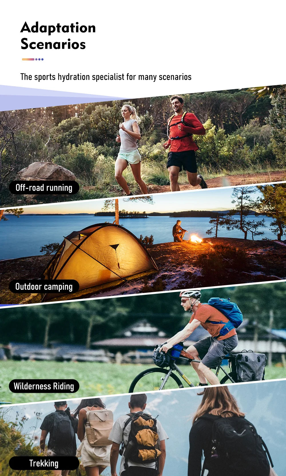 ThinkRider Water Bladder Water Reservoir Hydration Pack Storage Bag BPA Free - 1L 1.5L 2L 3L Running Hydration Vest Backpack