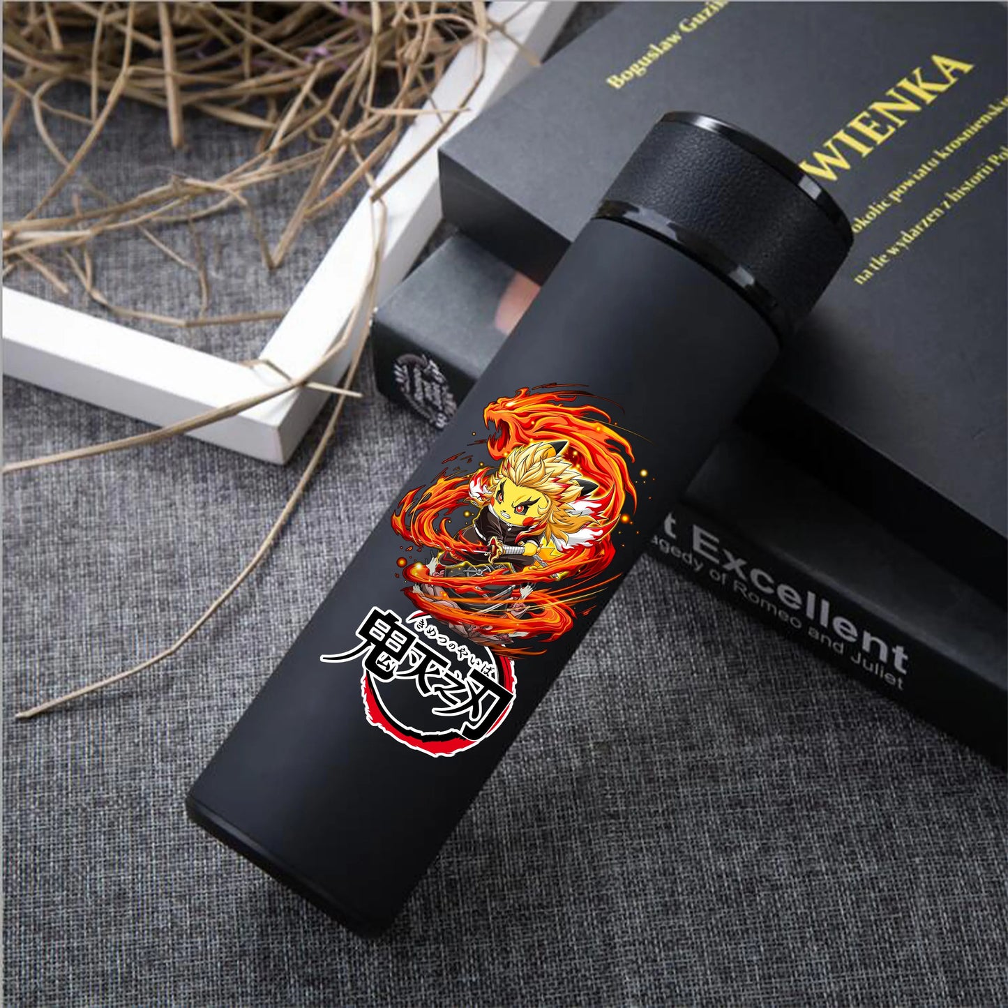 Anime Demon Slayer Kimetsu Vacuum Cup 304 Stainless Steel Thermos Vacuum Flask Water Bottle Gift