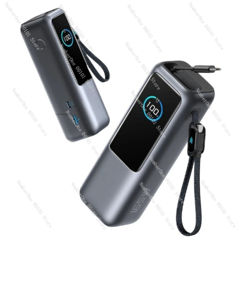 A1695 165W portable power bank, 25000mAh PD3.0/QC4.0 fast charging portable charger with extendable cable