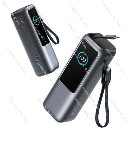 A1695 165W portable power bank, 25000mAh PD3.0/QC4.0 fast charging portable charger with extendable cable
