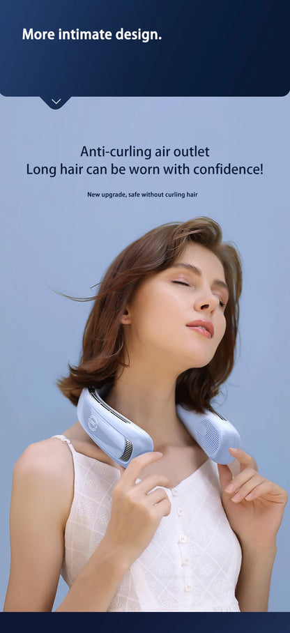 Xiaomi Portable Neck Fan Smart Digital Display Power Ventilador Rechargeable Outdoor Bladeless Silent Electric Neck Fan Cooler