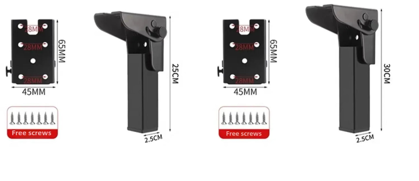 Foldable Table Leg Supports Thickened Sturdy Bases Anti-Slip Wear-Resistant Silent Foot Pads Heavy-Duty Aluminum Alloy  Design