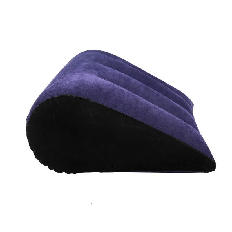 Inflatable Travel Pillow Multifunctional Body Pillow Lumbar Yoga Pillow Travel Positions Support Air Cushion Triangular Pillow