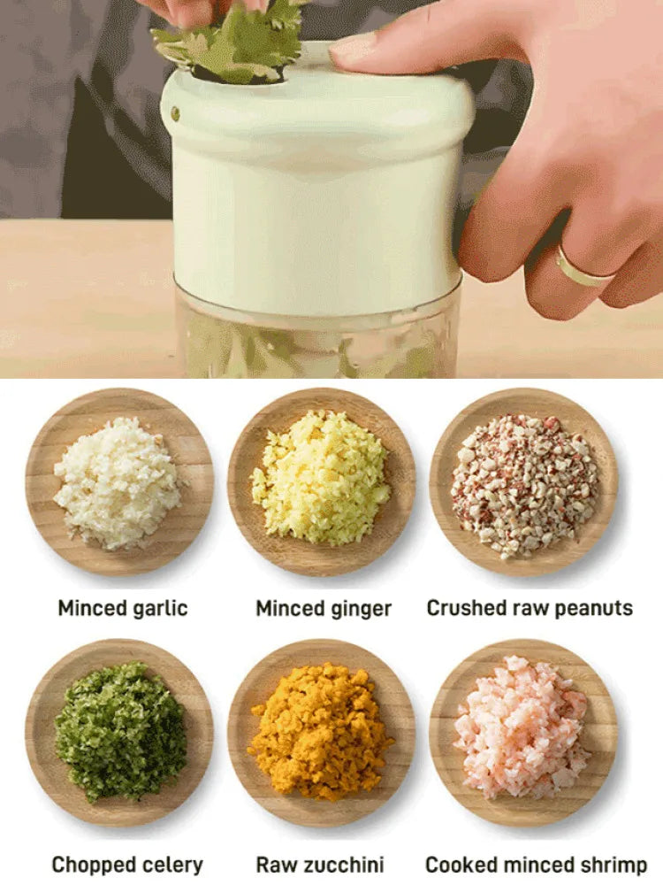 Home Electric Vegetable Cutter Vegetable Chopper Automatic Chopper Slicer Multifunctional Gatling Chopper Garlic Mincer