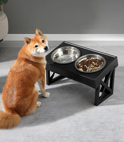 Elevated Dog Bowls 3 Adjustable Heights Dog Food Water Bowl with Slow Feeder Bowl  Dog Bowl For Pet Meal Mat Elevated Bowl Mat
