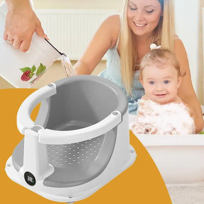 Bath Seats For Babies Sitting Up Baby Bath Tub Seat With Temperature Sensor Children Safety Shower Assistance Supplies For Home