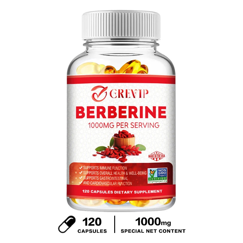 Berberine Extract 1000 Mg - Vegan, Non-GMO, Gluten-Free