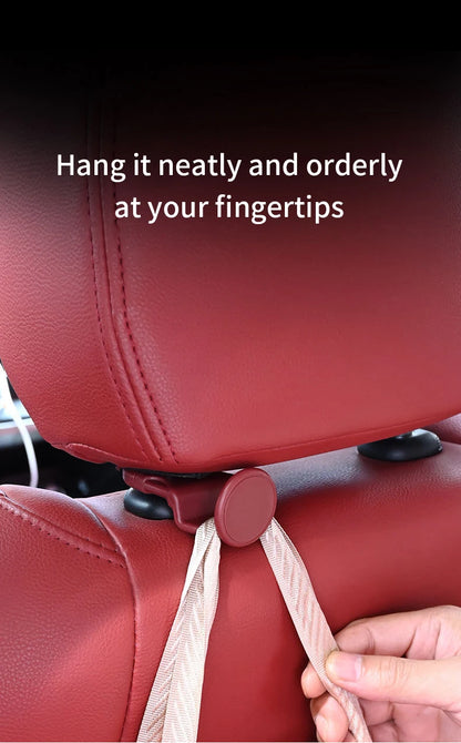2pcs Universal Auto Seat Headrest Hooks Storage Hanger ABS Car Hook Vehicle Back Seat Organizer Holder Car Interior Accessories