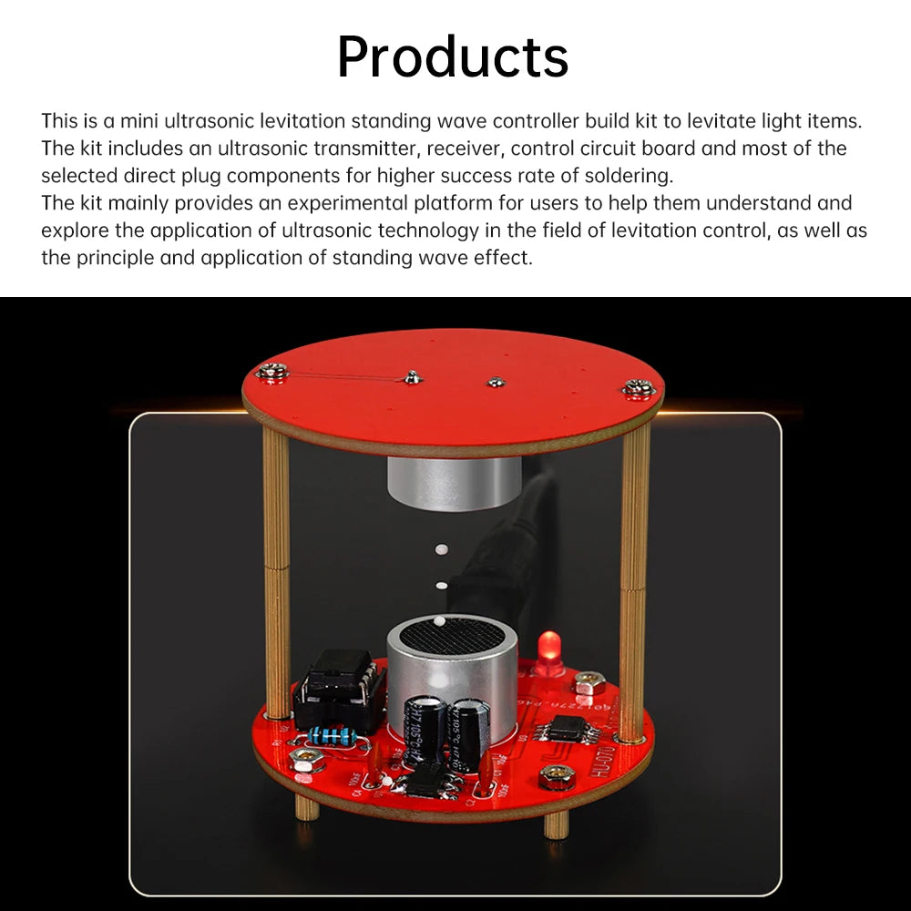 DIY Electronic Kits Ultrasonic Suspension Standing Wave Controller DIY Soldering Acoustic Suspension Science Learn Tool