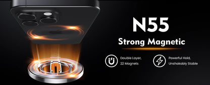 for MagSafe Car Mount, 3-in-1 Upgraded Magnetic Phone Ring Holder Grip Kickstand Car  with MagSafe Accessories for IOS & Android