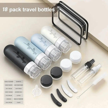 Hydrating Makeup Dispensing Bottles Portable Lotions Shampoos Traveling Refillable Squeezed Empty Bottles Cosmetic Containers