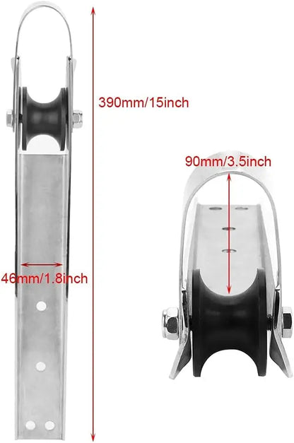 Boat Anchor Roller Gorgeri Anchor Bracket Marine Grade 316 Stainless Steel Boat Bow Anchor Roller Bracket for Yacht Lift Roller