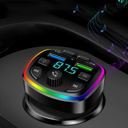 5.0 FM Transmitter Car Bluetooth-compatible 3.1A 1.0A Dual USB Car Charging MP3 Player FM Transmitter ﻿