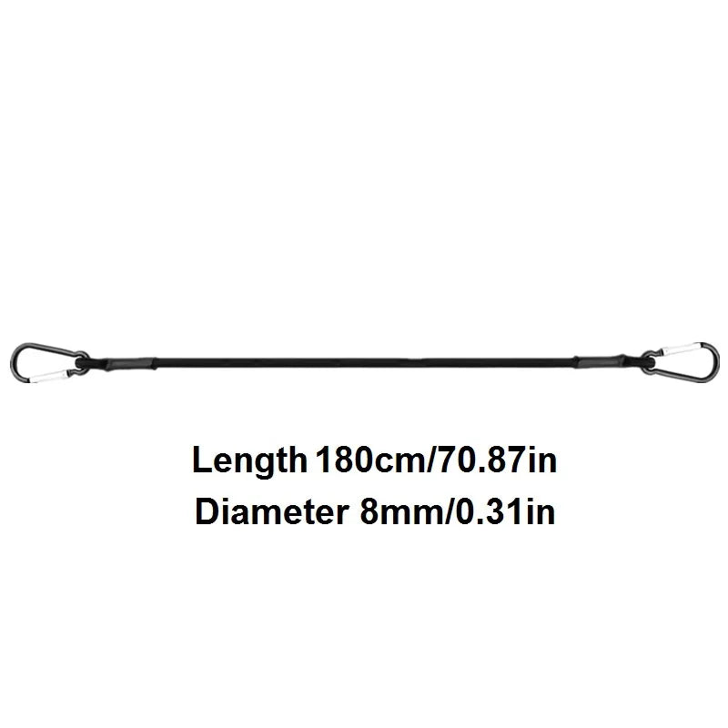 30/60/90/120/150CM Stretch Elastic Ropes 8MM Bungee Cords With Hooks Lightweight Bikes Tie Car Luggage Packing Roof Rack Strap