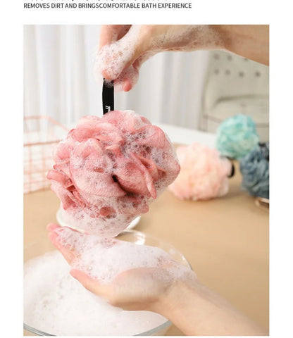 3pcs Gradient Bath Ball For Women Super Soft Bath Flower Bath Ball For Back Rub Cute High-end Bath Ball Bath Bubble Maker