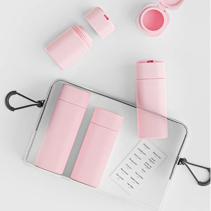 6pcs 15-100ml Travel Bottles Set Cosmetic Bottles Empty Container Leakproof Refillable Bottle For Shampoo Conditioner Lotion