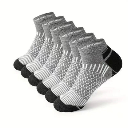 Sports socks Men's summer outdoor running fitness socks Deodorant sweat-absorbing breathable short boat socks 5 pairs