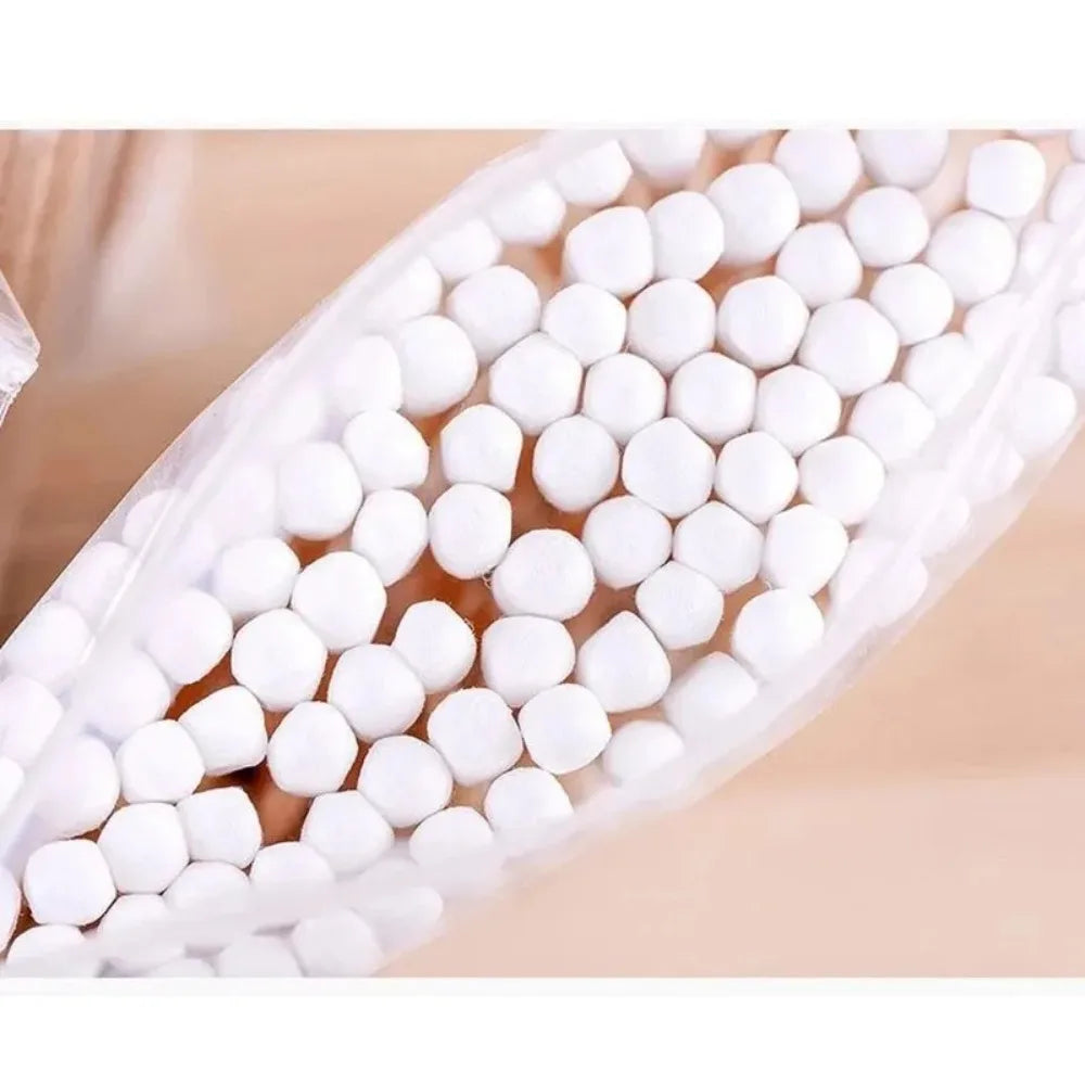 300/500pcs Cotton Swabs Double-Tipped Cotton Buds Cotton Swabs with Wooden Sticks Cotton Swabs for Ears Makeup Daily Cleaning