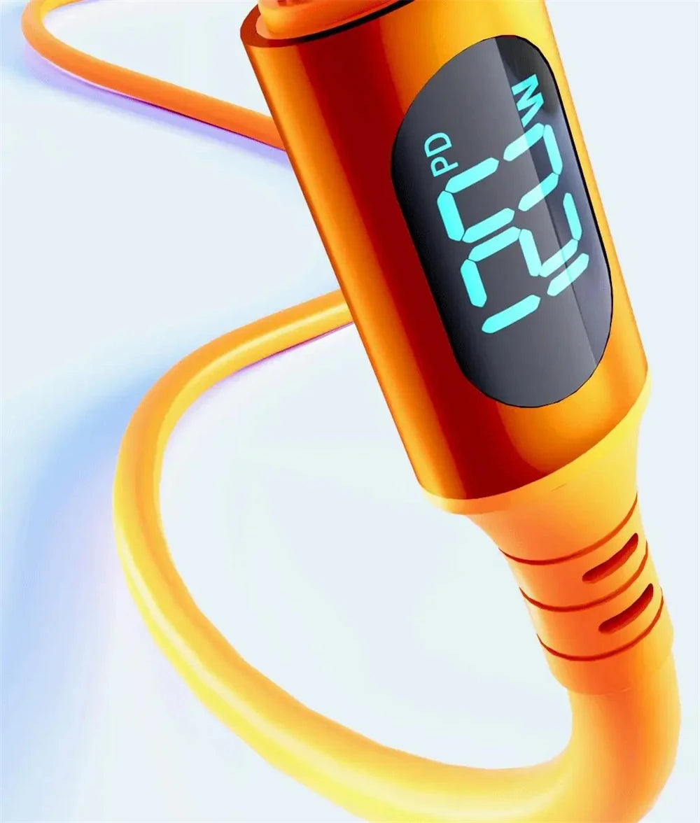 NNBILI 120W 6A Fast Charge USB Type C Quick Charge Cable For Huawei P70 Samsung OnePlus Realme Phone LED Digital Display Cables