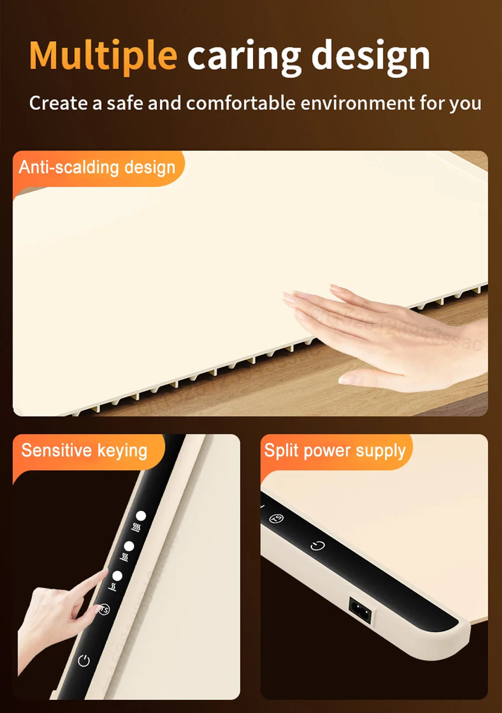 Electric Warming Tray Food Warmer Foldable Food Warming Mat Electric Warming Pad for Food Portable Silicone Food Warmer Plate