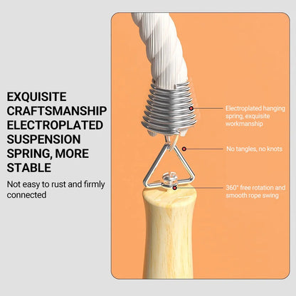 ST ORIGINAL  3/10/15m Thick Long Jump Rope Spring Group Skipping Rope Anti-slip Wooden Handles School Collective Sports Shaking