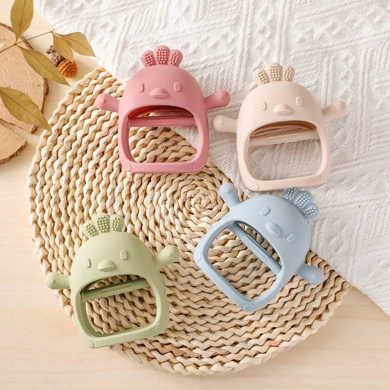 Baby Silicone Teethers Animal Food Grade Silicone Baby 0-12 Toys Silicone Teeth Grinding Stick Newborn Pacifier Accessories Toys