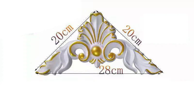 European corner carving ceiling ceiling corridor back wall decorative decals lamp pool accessories non-wood carving