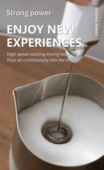 Bincoo Electric Milk Frothers Handheld Wireless Blender USB Mini Coffee Maker Whisk Mixer Cappuccino Cream Egg Beater Blender