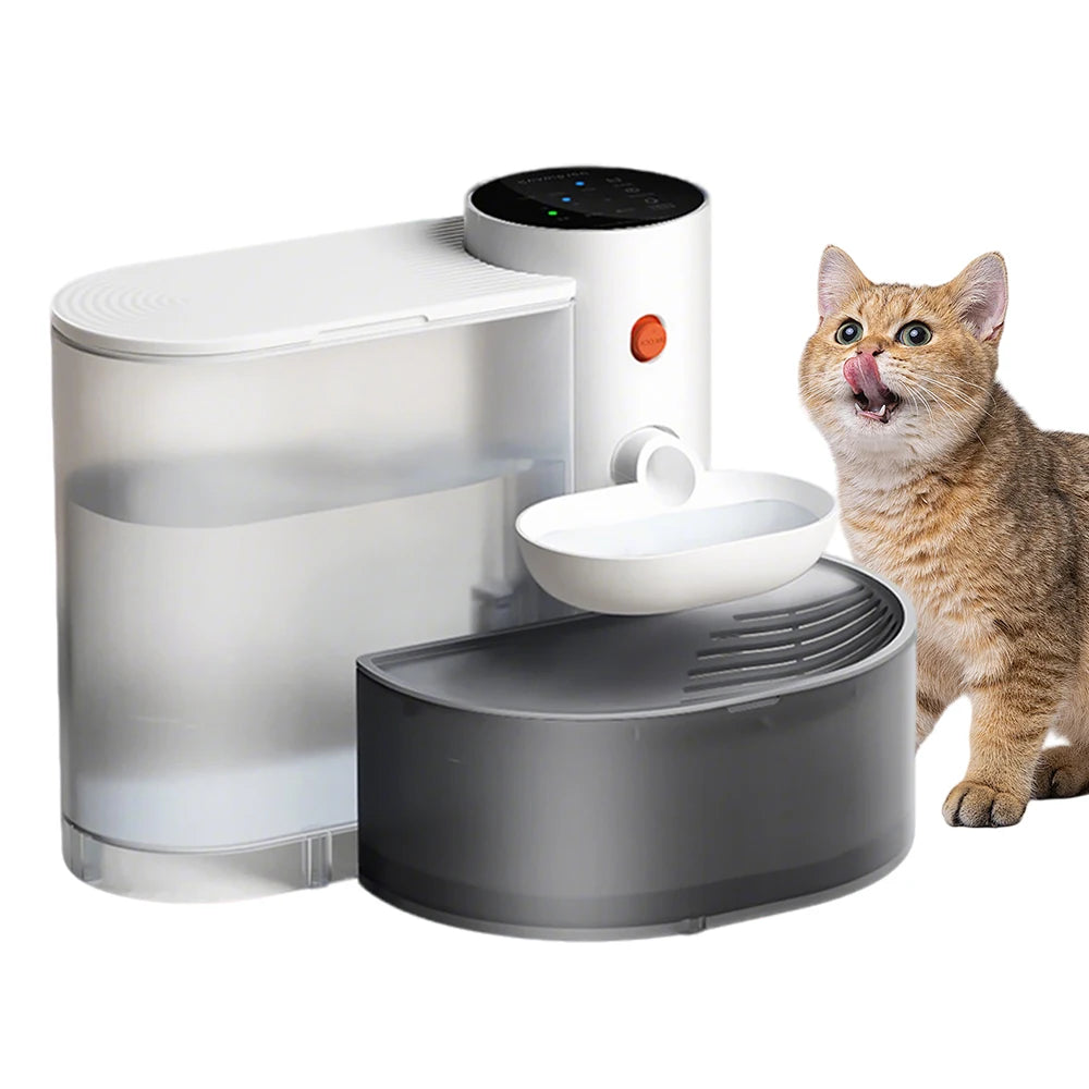 3L Pouring Cat Water Dispenser Flowing Water Charging Automatic Water Feeder Smart Pet Water Dispenser Can Set Amount of Water