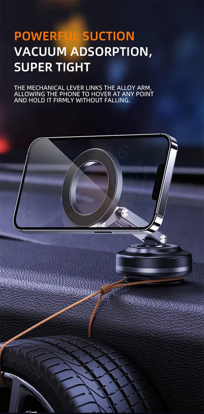 Magnetic Car Mobile Phone Holder Mount Foldable 360 Degree Rotating Vacuum Adsorption Smartphone Holder Multifunction