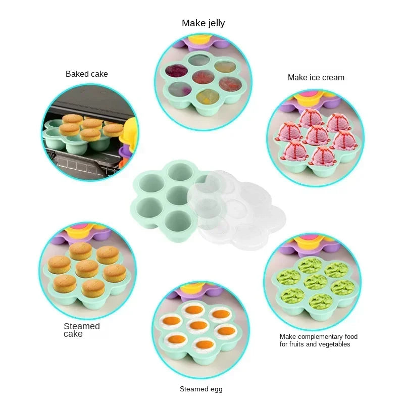 Reusable Gel Silicone Molds for Baby Food, Freezer Tray, Snack Freezer Storage Box, Pastry and Pastry Silicone Molds, 1Pc