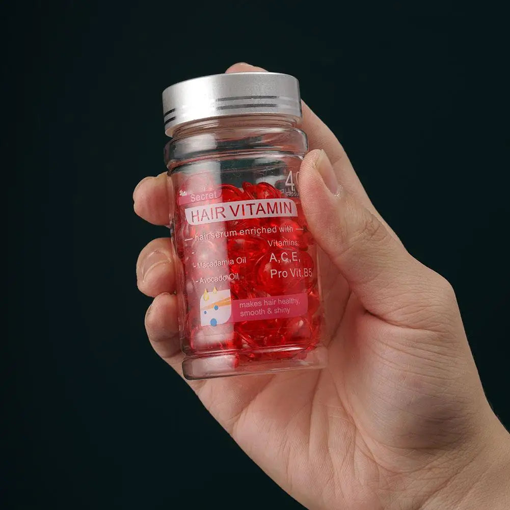 Smooth Silky Hair Vitamin Capsule Keratin Complex Oil Hair Care Repair Damaged Hair Serum Nourishing Moroccan Hair Oil