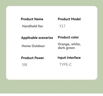 New Foldable Handheld Desktop USB Rechargeable Mini Fan Cartoon Design with Hook for Mountaineering Outdoor Home Office use