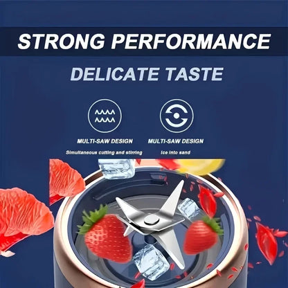 Multifunctional Portable Juicer, 2-in-1 Fruit Blender and Juicer with 6 Blades