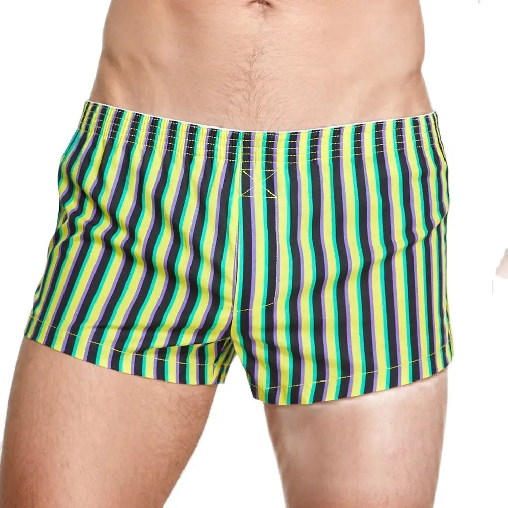 Seobean Men's 100% Cotton Shorts for Home Use Comfortable Breathable Loose Fit Solid Color