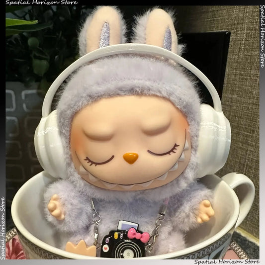 Labubu Headphone Cute Earphone for Labubu I II Mini Plush Doll Headset Decoration Fashion DIY Doll Accessories Gift