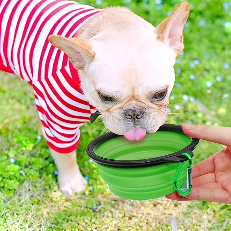 Pet Folding Bowl Pet Bowl TPE Travel Outdoor Drinking Water Portable Dog Bowl Retractable Bowl