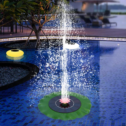 1.5W solar fountain, lotus leaf design floating fountain, used for pond, bird bath, outdoor decoration water pump,water fountain