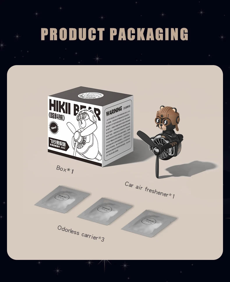 DIY perfume Odorless ornament plane pilot bear car air fresheners decorations accessories aroma vent clip fragrance diffuser men