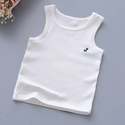 Fashion Children T-shirts for Girls Candy Color Baby Boys Graphic Tee Cotton Vest Tops Kids Summer Clothes Sleeveless T-Shirt