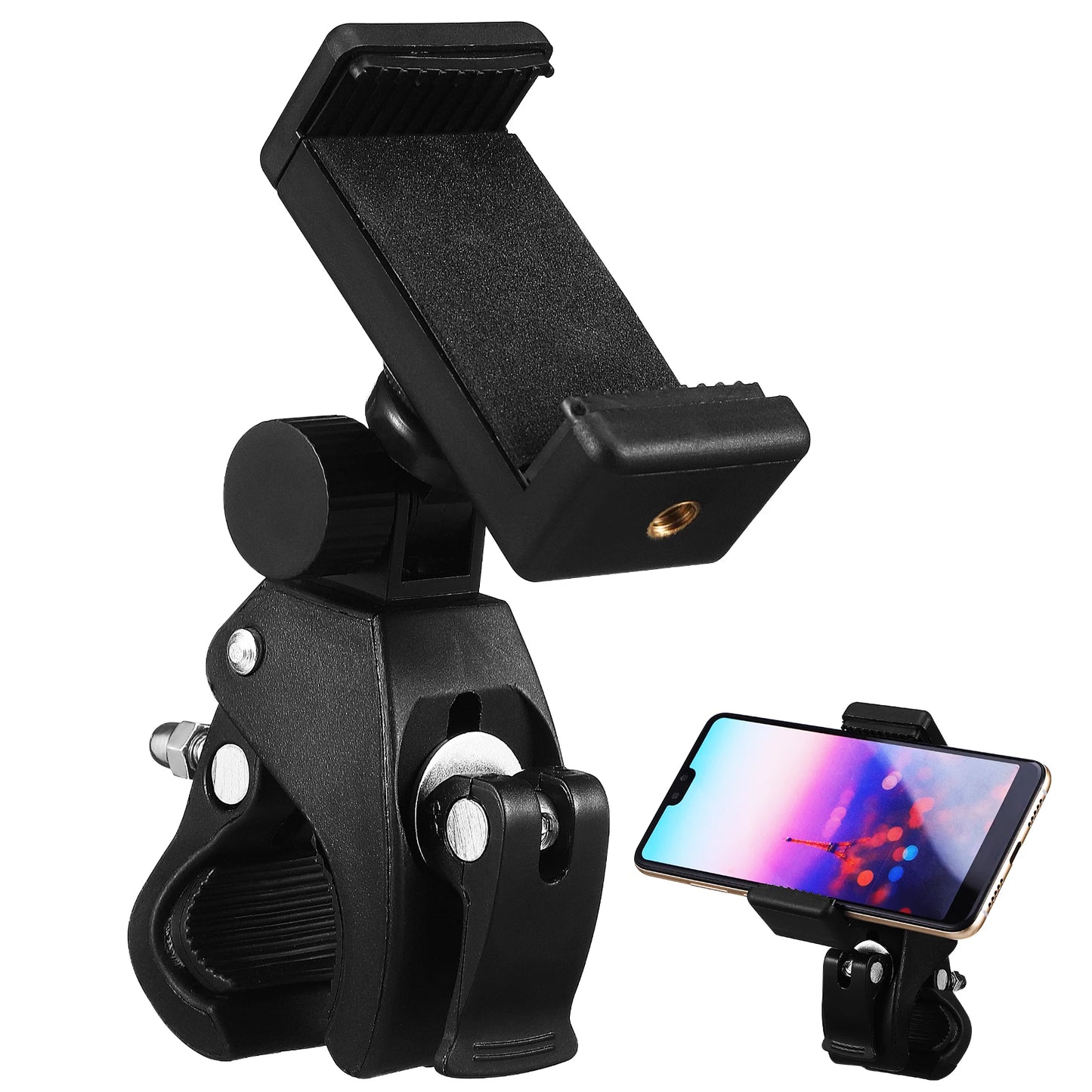 1 Set 180 ° Mic Stand Phone Holder Adjustable Phone Microphones Stand Phone Clip Phone Mount Mic Stand Mic Clamp Phone