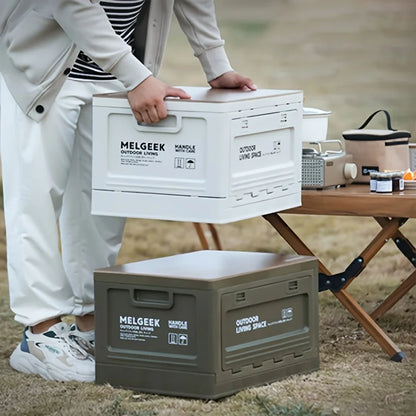 Folding Organizers Box Camping Storage Box Trunk Organizer Camping Picnic Camping Box Folding Outdoor Stool Organizers Storage