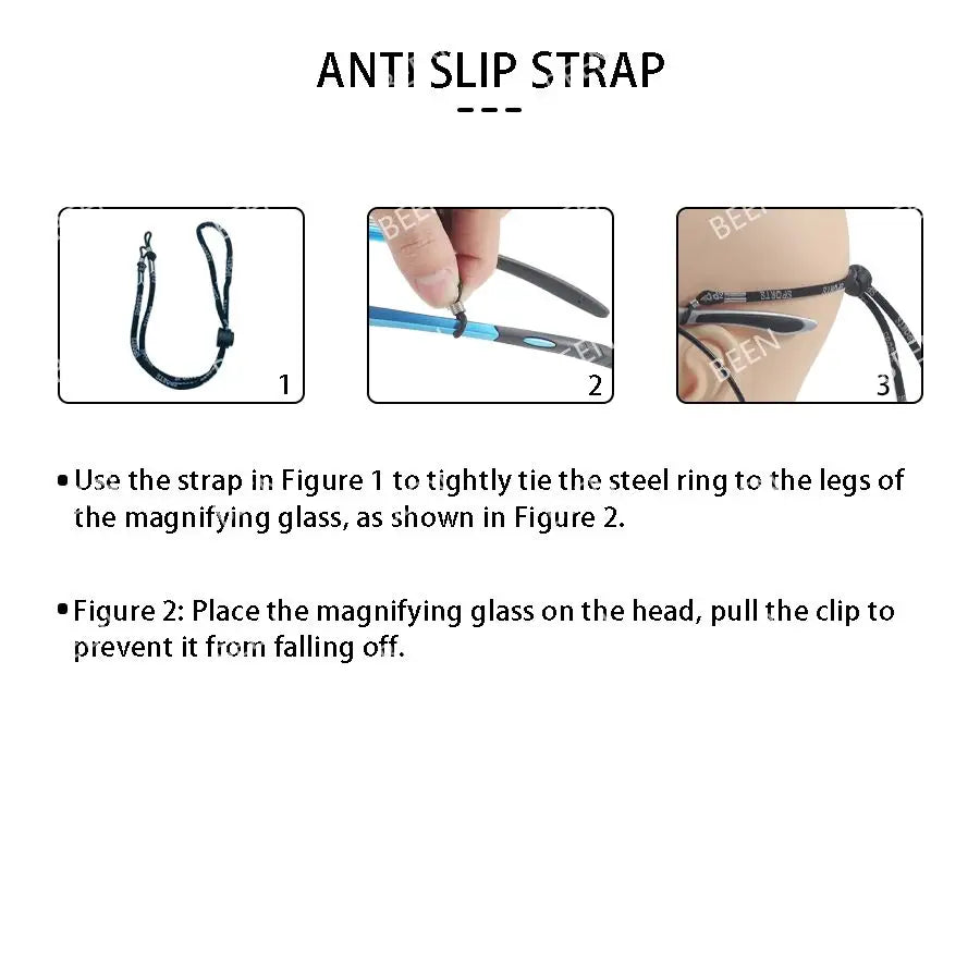 BEEN Oral Dental Headlight 3W LED Dentist Surgical Operation Headlamp with Protection Glasses Rechargeable Lithium-ion Loupes