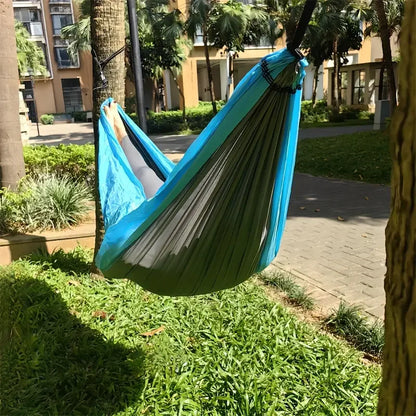 Camping Hammock Camping Accessories Gear for Outdoor Indoor with Tree Straps Nylon Lightweight Hammocks for Touring Hiking