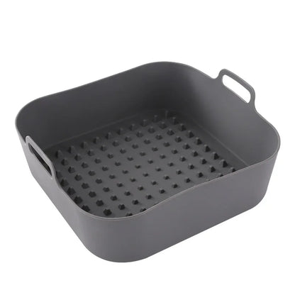 Air Fryer Silicone Pot Thick Reusable Silicone Square Air Fryer Liners Replacement of Parchment Liner Paper Air Fryer Basket