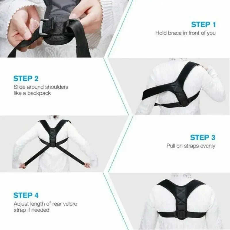 Back Posture Correction Belt Hunchback Prevention Correction of Sitting Posture Unisex Breathable Body Shaping