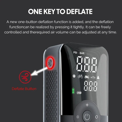 12V Air Pump for Car and Motorcycle - Portable Tyre Inflator Electric Pump Air Compressor for Cars, Motorcycles, and Bicycles