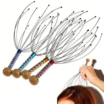 Octopus-Shaped Scalp Massager Manual Head Massager with Claw Design Relaxing Head Grabber for Soothing Massage Experience ﻿Acces
