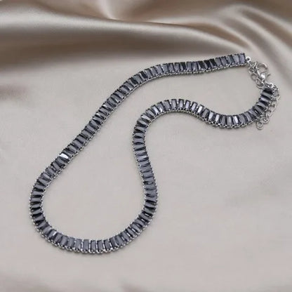 Korean hot selling fashion jewelry, copper inlaid zircon, luxury shiny necklace sexy ladies party necklace