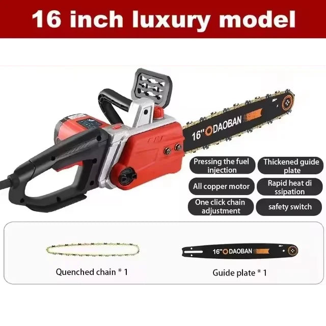 Handheld Electric Chain Saw Felling Saw Home Electric Chain Saw Mini Chain Saw Tree Saw Powerful Electric Saw 16 inch 12 inch